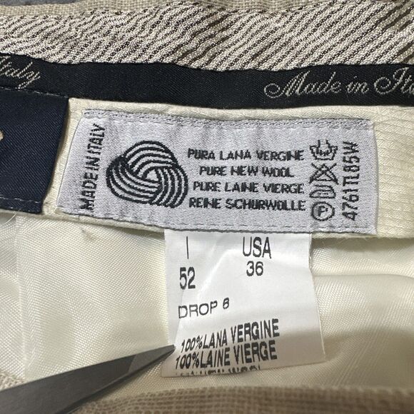 Men's Cream Cargo Pants - Picture 8 of 8